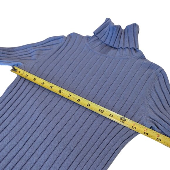 Ann Taylor Italian Merino Wool Ribbed Turtleneck Sweater Women’s XS – Lavender - Picture 7 of 9